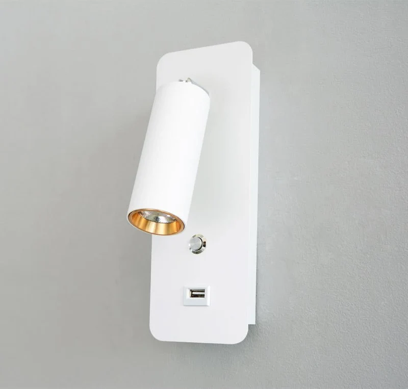 Minimalistische USB-Wandleuchte mit praktischem Design – Connexion