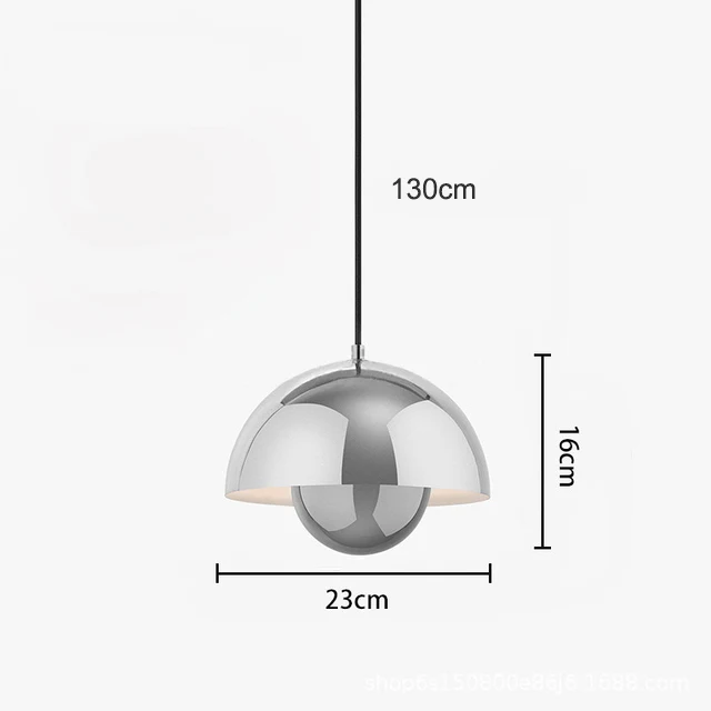 Moderne Glaskugel-Hängeleuchte mit vielseitigem Stil – Chromafil