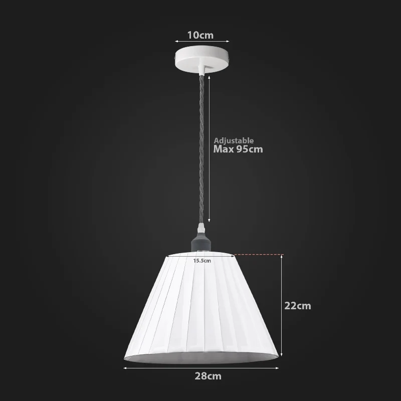 Pendelleuchte decke home decor | Weiß | Ø28cm|E27~2745