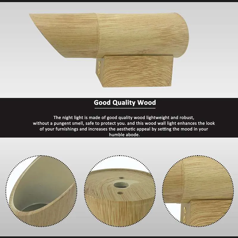 Moderne LED Holz Wandleuchte-Innen Up & Down |GU10~2830