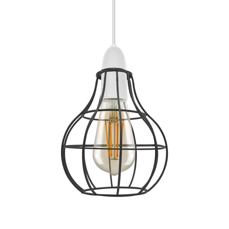 Retro Lampenschirm Drahtkorb Birne E27 , B22 ~ 2681