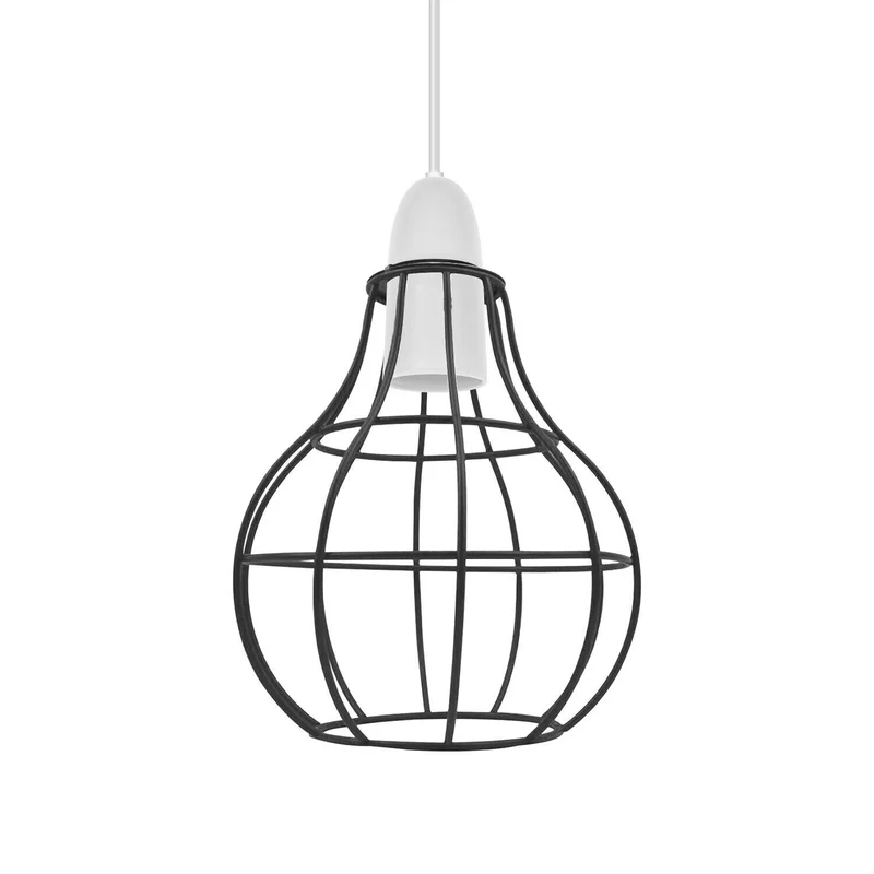 Retro Lampenschirm Drahtkorb Birne E27 , B22 ~ 2681
