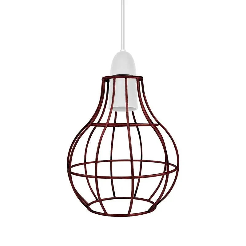 Retro Lampenschirm Drahtkorb Birne E27 , B22 ~ 2681