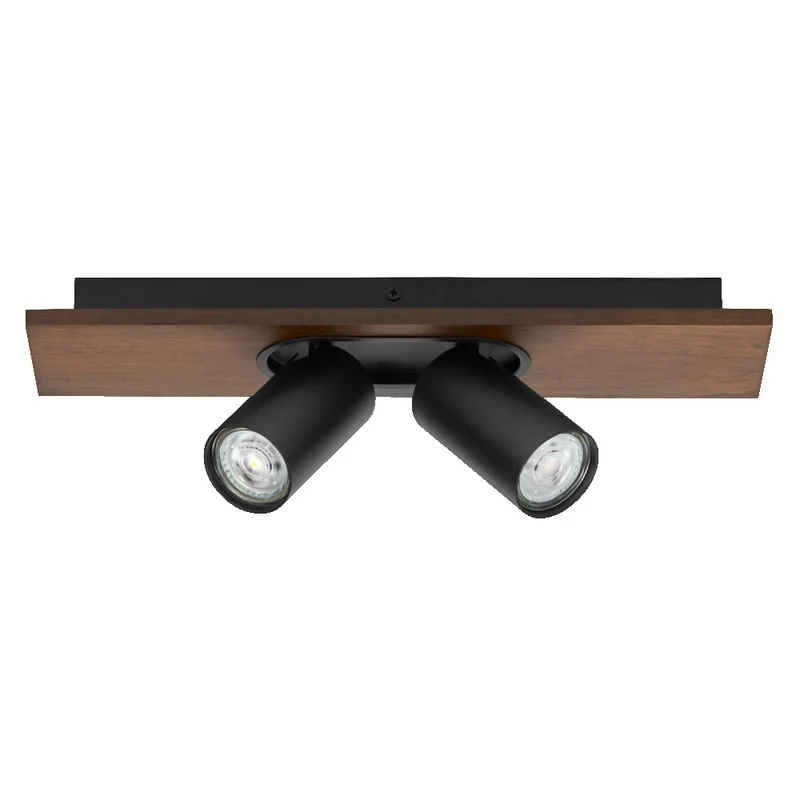 OSRAM DECOR SPOT MERCURY Deckenleuchte, 2 x 3,4W, Holzoptik, schwarz