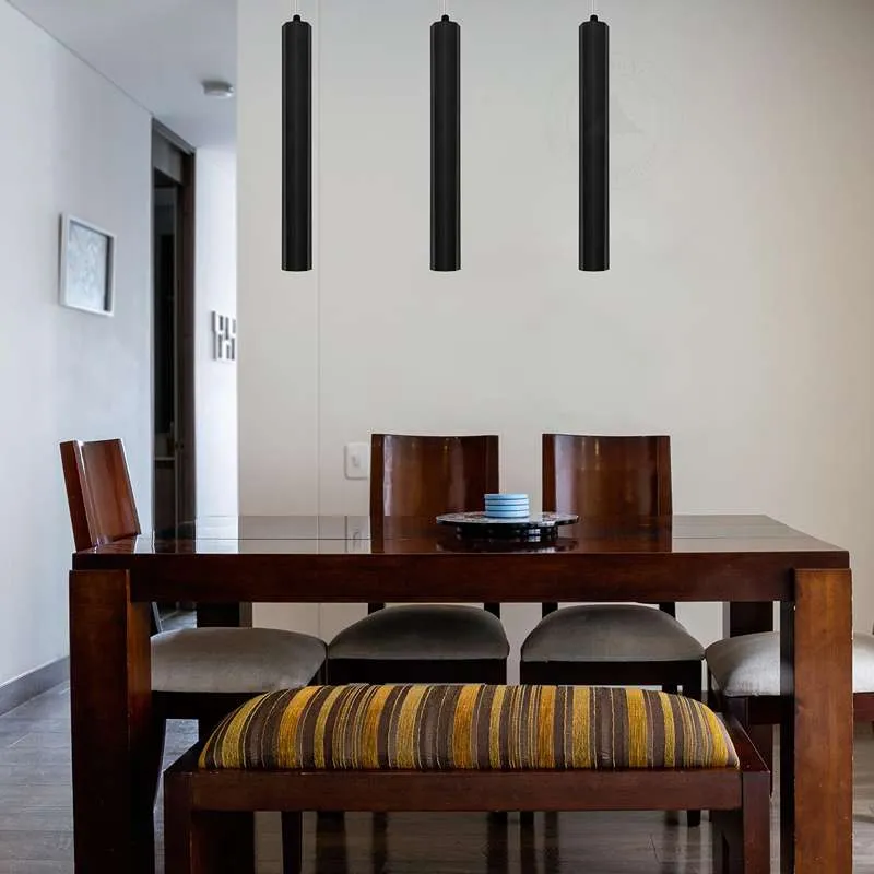 Pendelleuchte röhre schwarz , gold | Ø30cm | bar lampe~2603