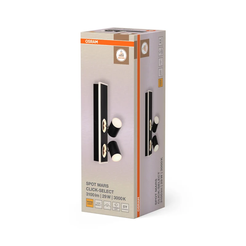 OSRAM DECOR SPOT MARS Deckenleuchte, 29W, 985lm, schwarz