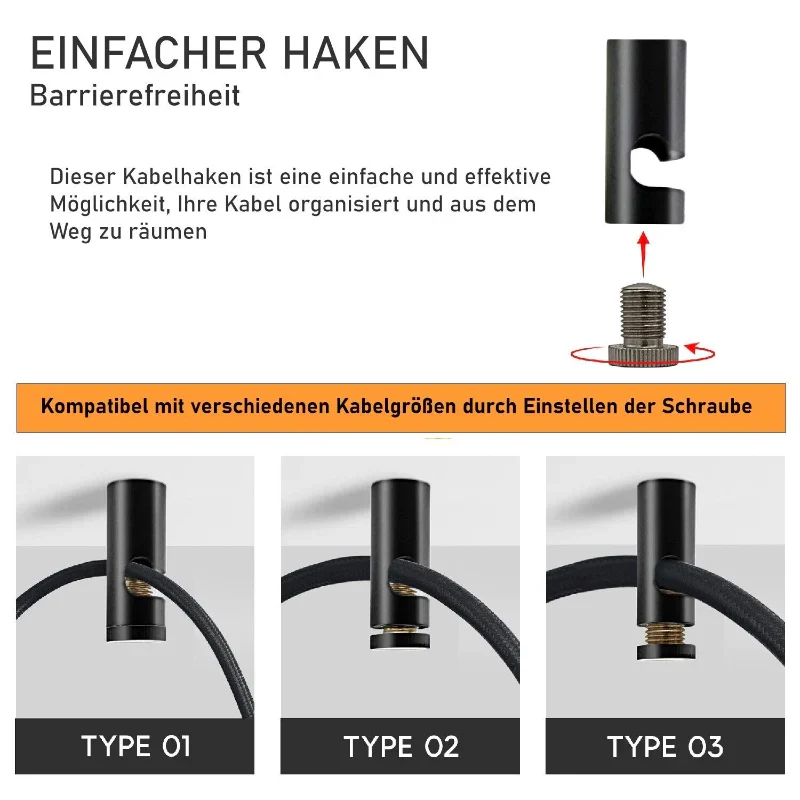 Verstellbare Kabelhalter / Lampenaufhängung ~2577