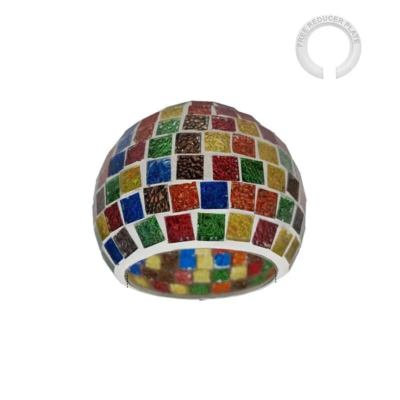 Vintage Glaskugel Lampenschirm im Mosaik Stil Glasschirm