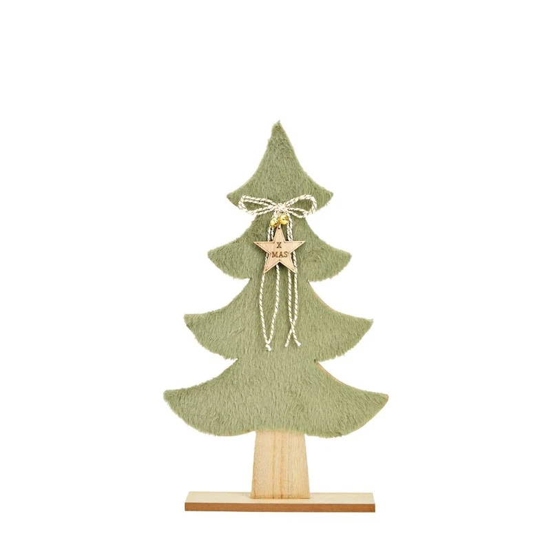 Dekoaufsteller Tanne 31 cm grün