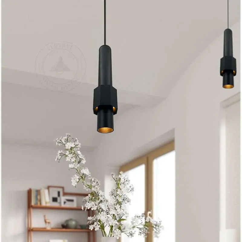 Moderne LED Pendelleuchte 5W Schwarz Höhenverstellbar ~2585