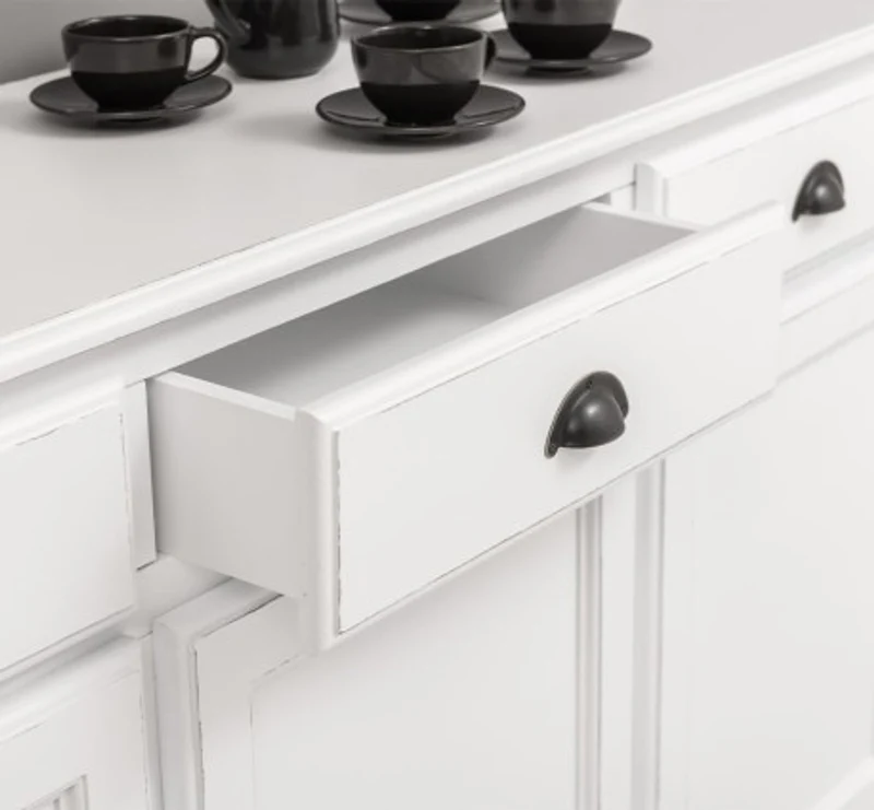 Casa Padrino Sideboard im Landhausstil mit 4 Türen und 4 Schubladen, 224 x 45 x 90 cm