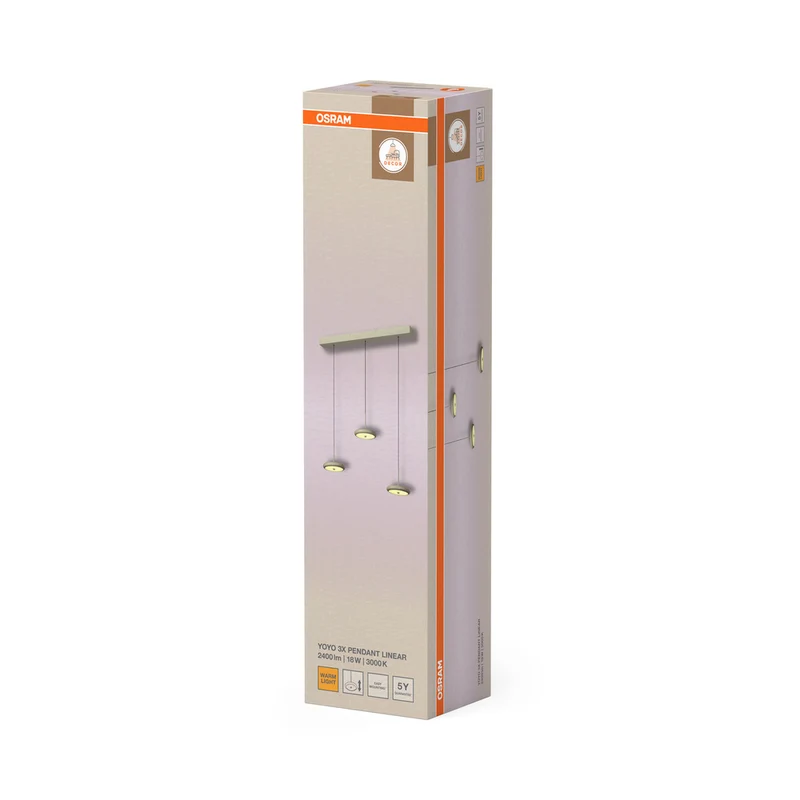 OSRAM DECOR Yoyo Pendelleuchte mit 3 Pendeln 18W Beige