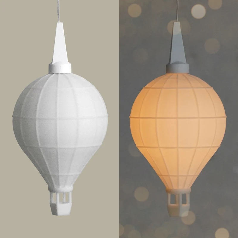 Leuchtschirm Heißluftballon Karos klein