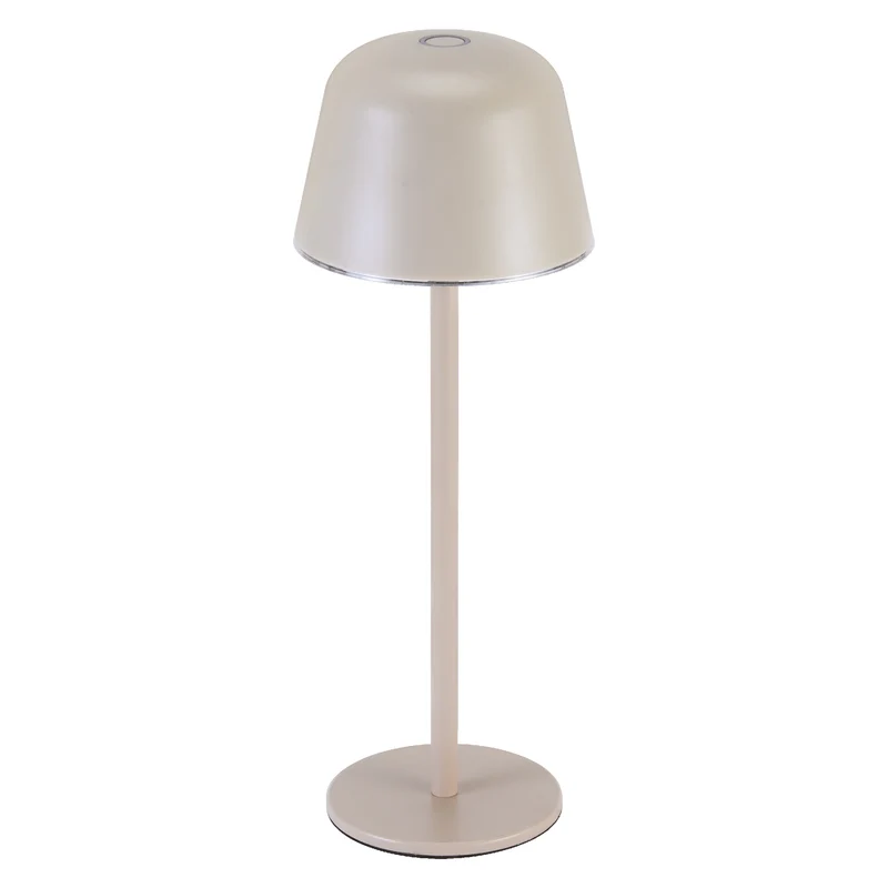 OSRAM ENDURA STYLE TABLE Außenleuchte, 2,5W, 200lm, beige, Tischleuchte, wiederaufladbarer Akku, IP54 Schutzklasse, stufenloses Dimmen, Lichthelligkeits-Memory-Funktion