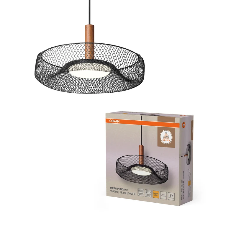 OSRAM DECOR Mesh Pendelleuchte 18.5W Schwarz