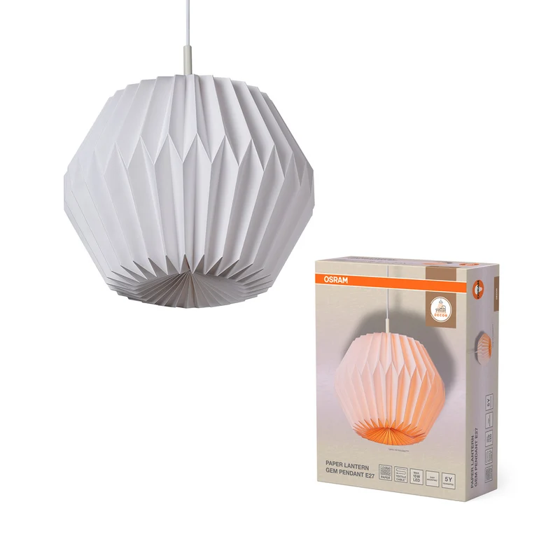 OSRAM DECOR Paper Lantern Gem Pendelleuchte E27 Weiß