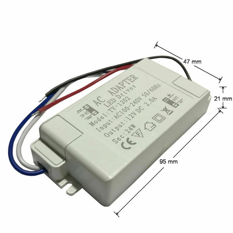 LED Transformator DC12V Netzteil Kompakttreiber 24W 2A Konstantspannung~2440