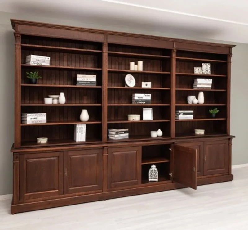 Casa Padrino Bücherregal im Landhausstil, 357 x 48 x 237 cm