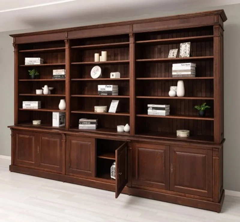 Casa Padrino Bücherregal im Landhausstil, 357 x 48 x 237 cm