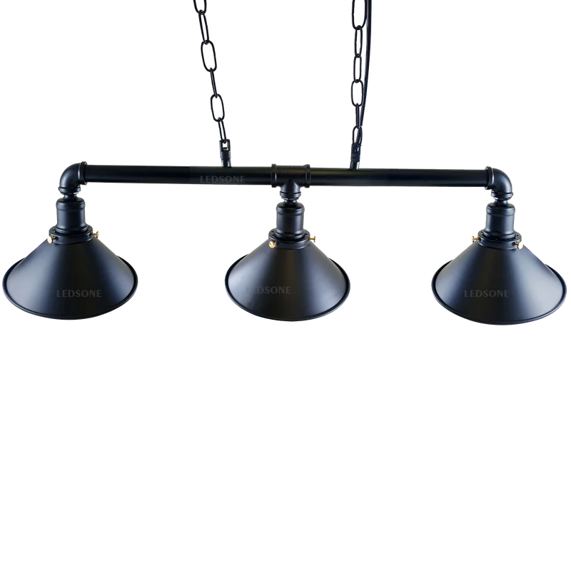 Retro Pendelleuchte Set Schwarze Pfeifen Deckenleuchten~2383