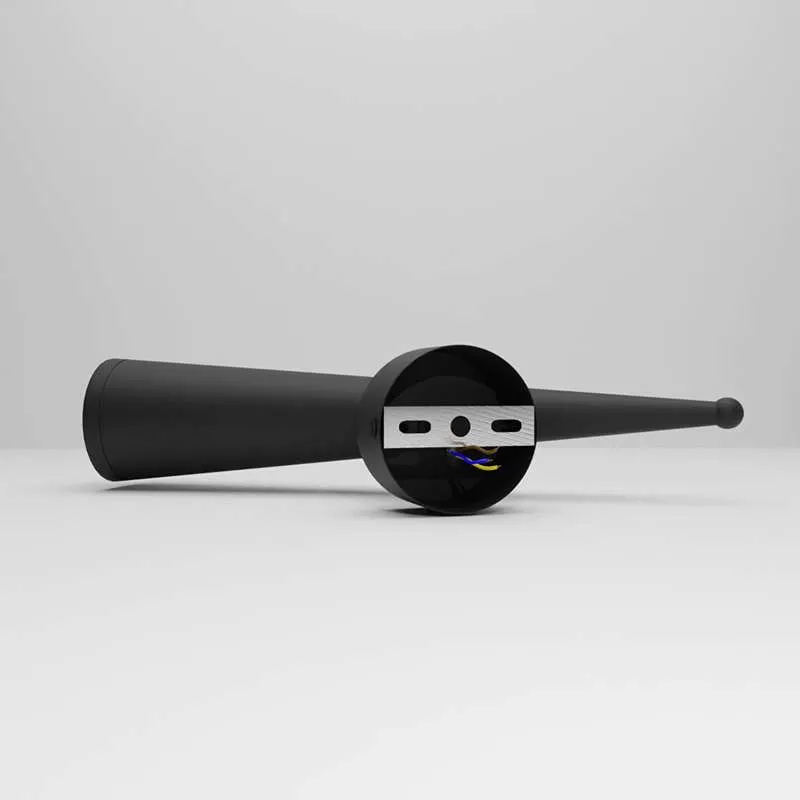 Schwarze LED Wandleuchte mit Kegel-Schirm Modernes Design~2623