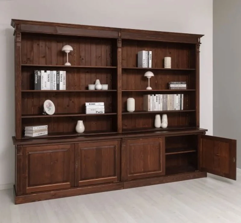 Casa Padrino Bücherregal im Landhausstil, 300 x 53 x 233 cm