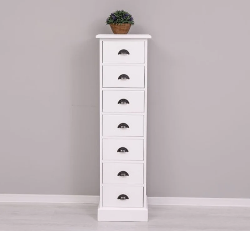 Casa Padrino Kommode im Landhausstil mit 7 Schubladen, 43 x 33 x 150 cm