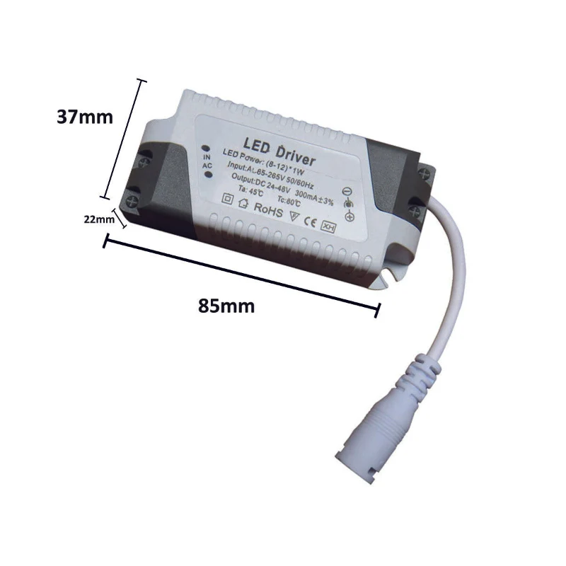 LED Treiber 8-12W 300mA Konstantstrom 24-46V DC ~2428