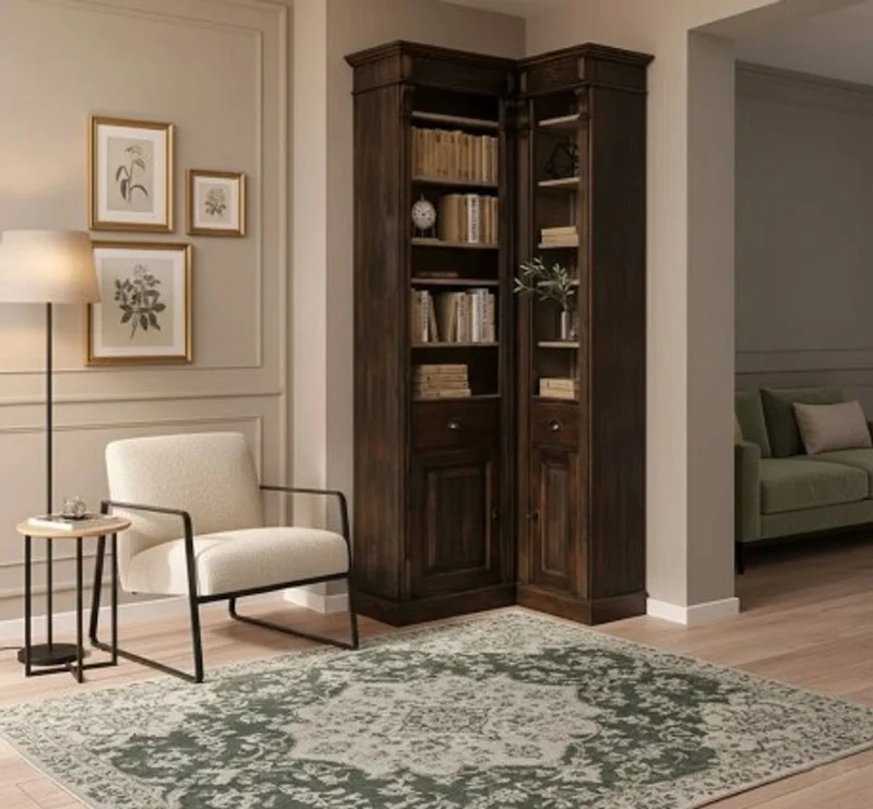 Casa Padrino Bücherregal im Landhausstil, 180 x 39 x 235 cm