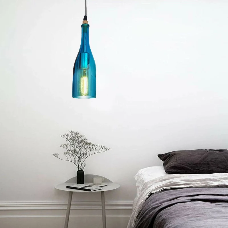 LEDSONE Weinflaschen Pendelleuchte Glas-Hängelampe ~2582