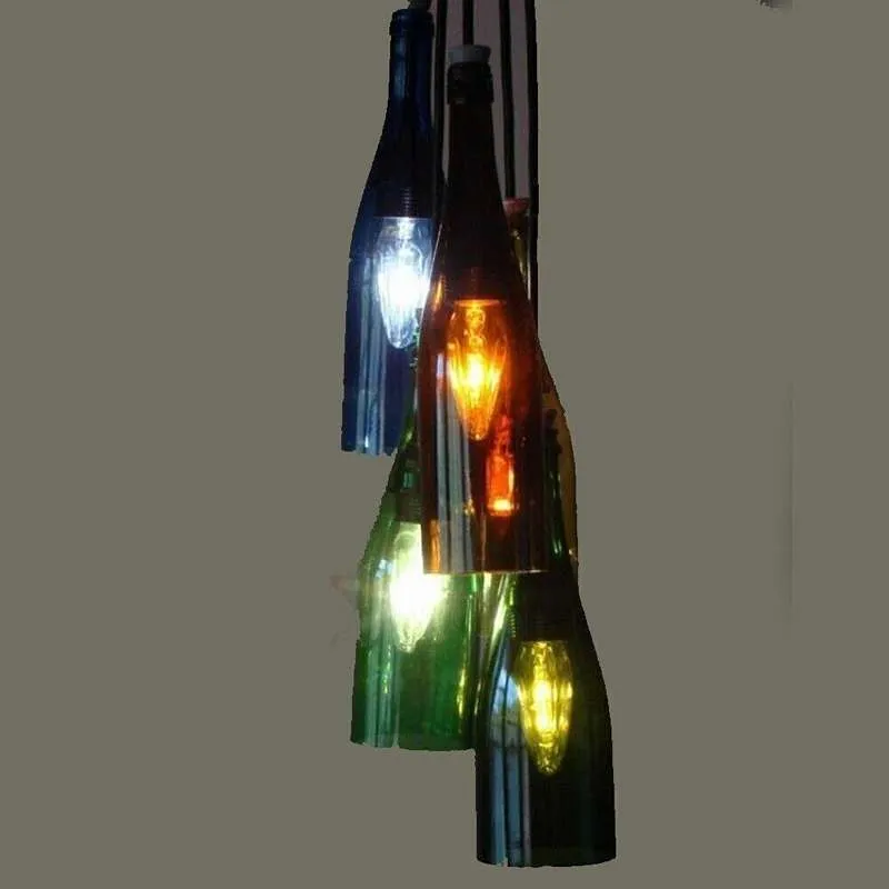 LEDSONE Weinflaschen Pendelleuchte Glas-Hängelampe ~2582