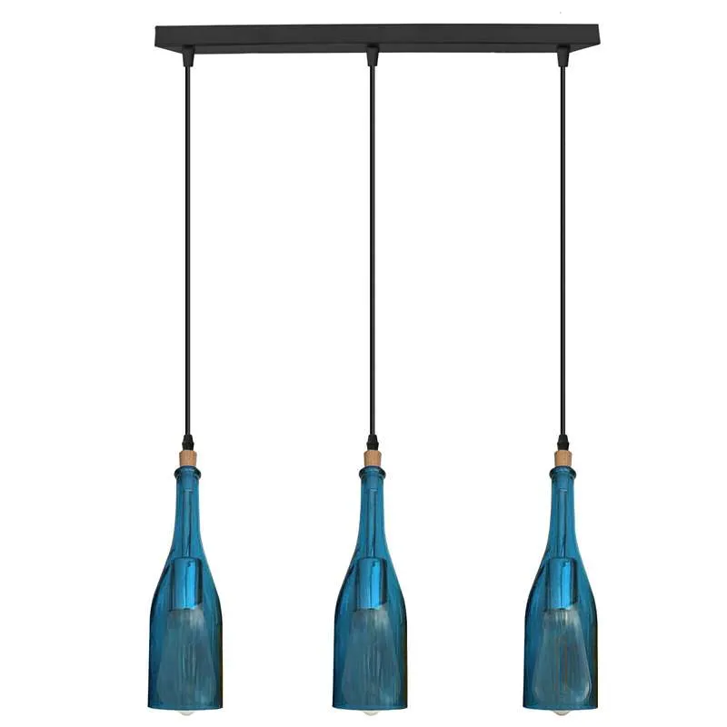LEDSONE Weinflaschen Pendelleuchte Glas-Hängelampe ~2582