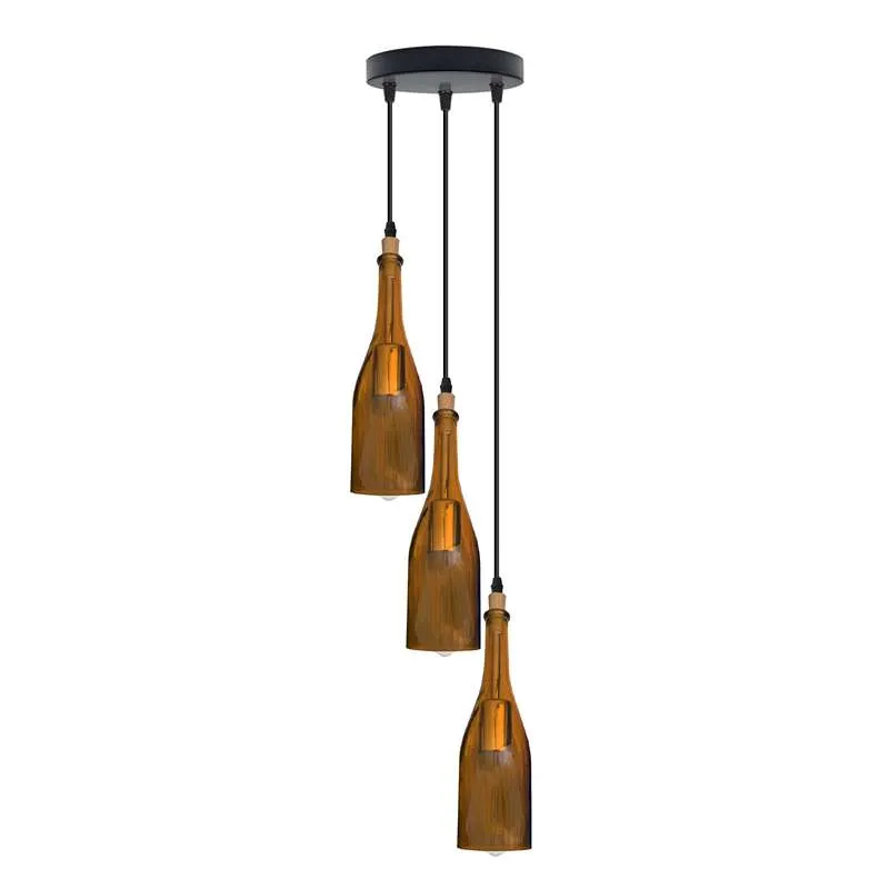 LEDSONE Weinflaschen Pendelleuchte Glas-Hängelampe ~2582