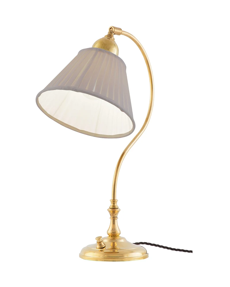 Bordslampa - Lagerlöf mässing, beige tygskärm