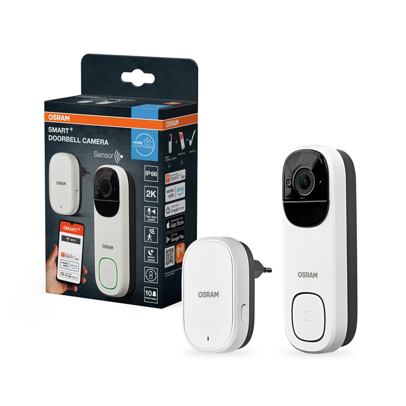 OSRAM Wifi SMART+ smarte Outdoor-Kamera Türklingel Weiß