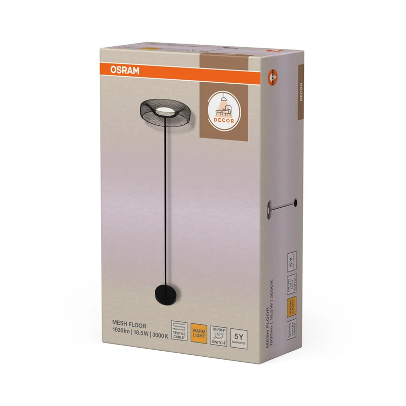 OSRAM DECOR Mesh Stehleuchte 18.5W Schwarz