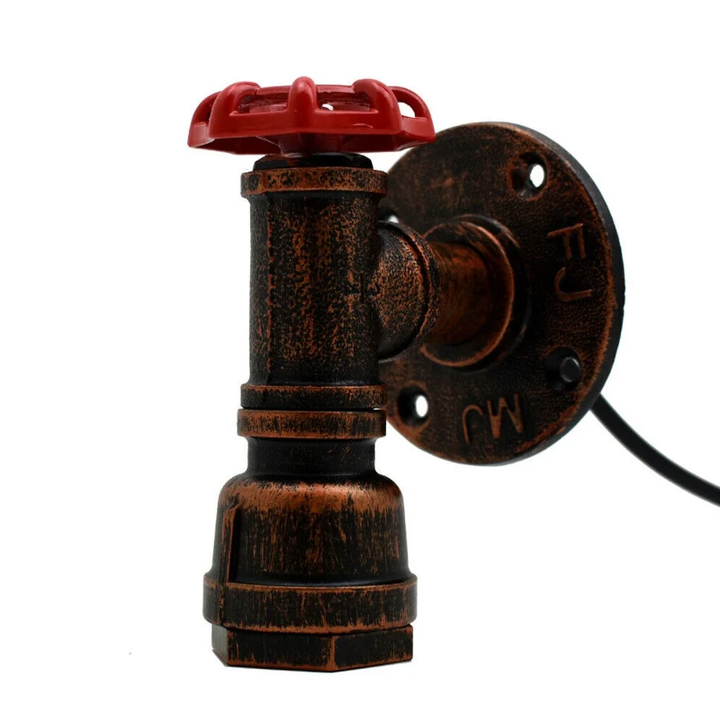 Vintage Wasserrohr Wandlampe Steampunk Industrial ~2288