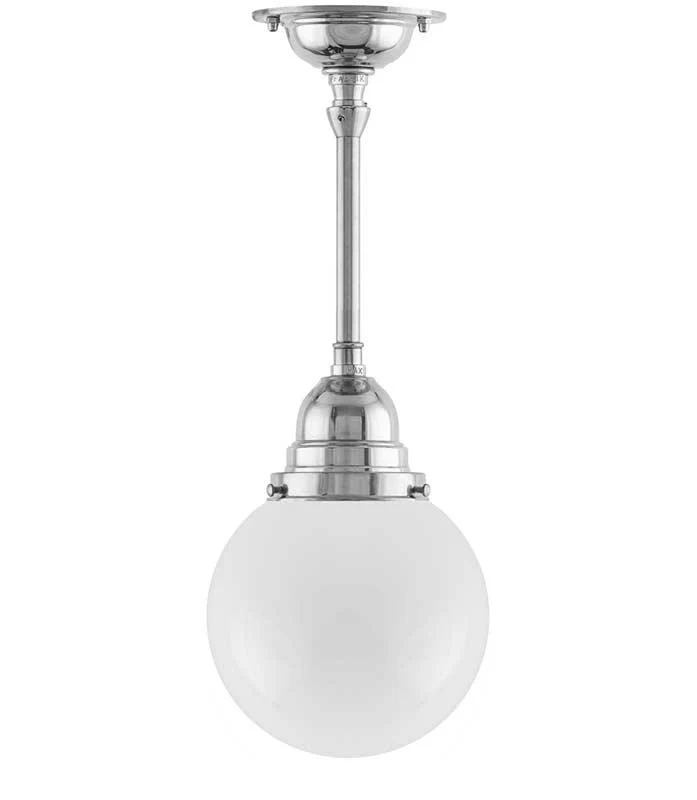 Taklampa - Byströmpendel 80 nickel, klotskärm