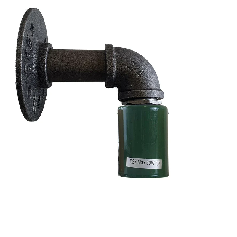 Moderne Industrielle Retro Vintage Rustikale Wandleuchte Wandleuchte Lampenfassung Grün Rohrlampen~2373