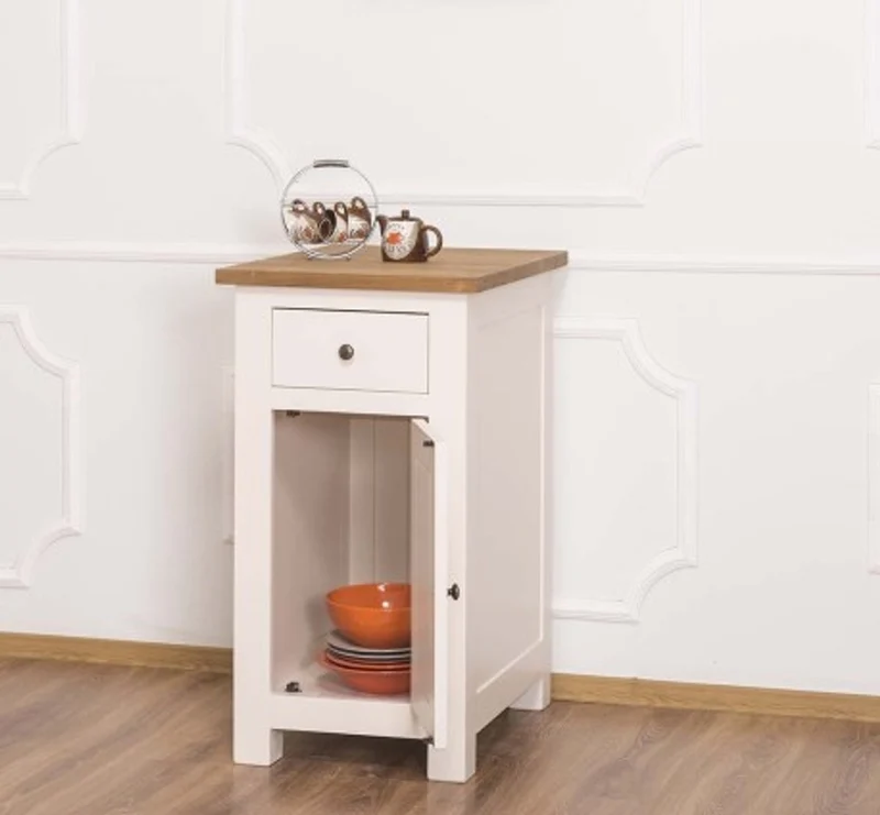 Casa Padrino Küchenschrank im Landhausstil mit 1 Tür und 1 Schublade, 50 x 65 x 90 cm