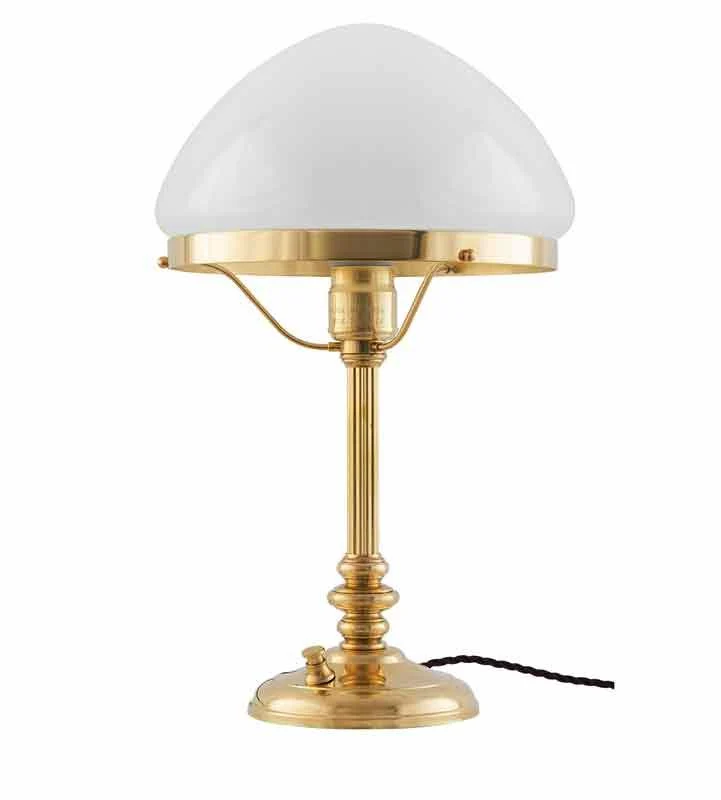 Bordslampa - Karlfeldt mässing, toppig vit