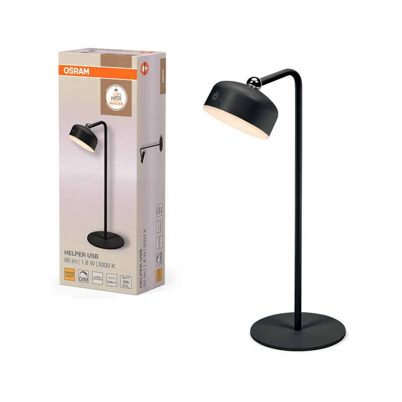 OSRAM DECOR HELPER GADGET batteriebetriebene USB 3-in-1 Leuchte Touch-Dim Schwarz