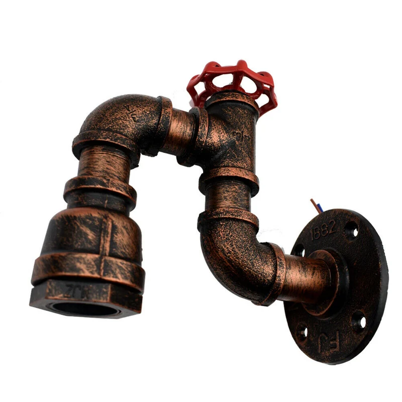 Steampunk Wandleuchte Vintage Wasserrohrdesign~2365