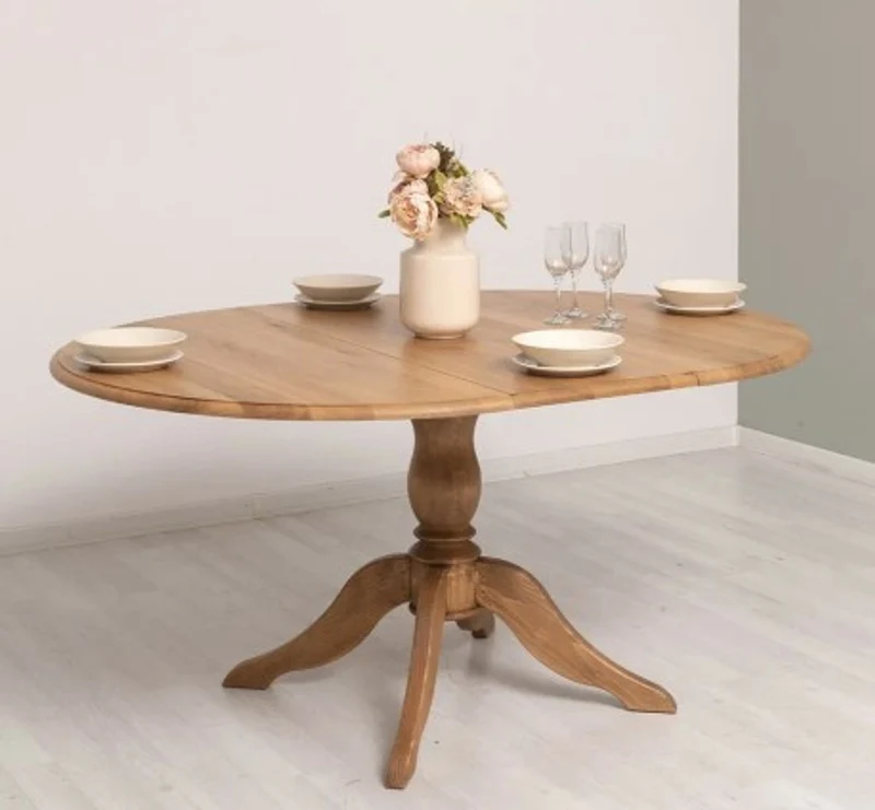 Casa Padrino Esstisch im Landhausstil mit Eichenholzplatte, 120 x 120 x 78 cm