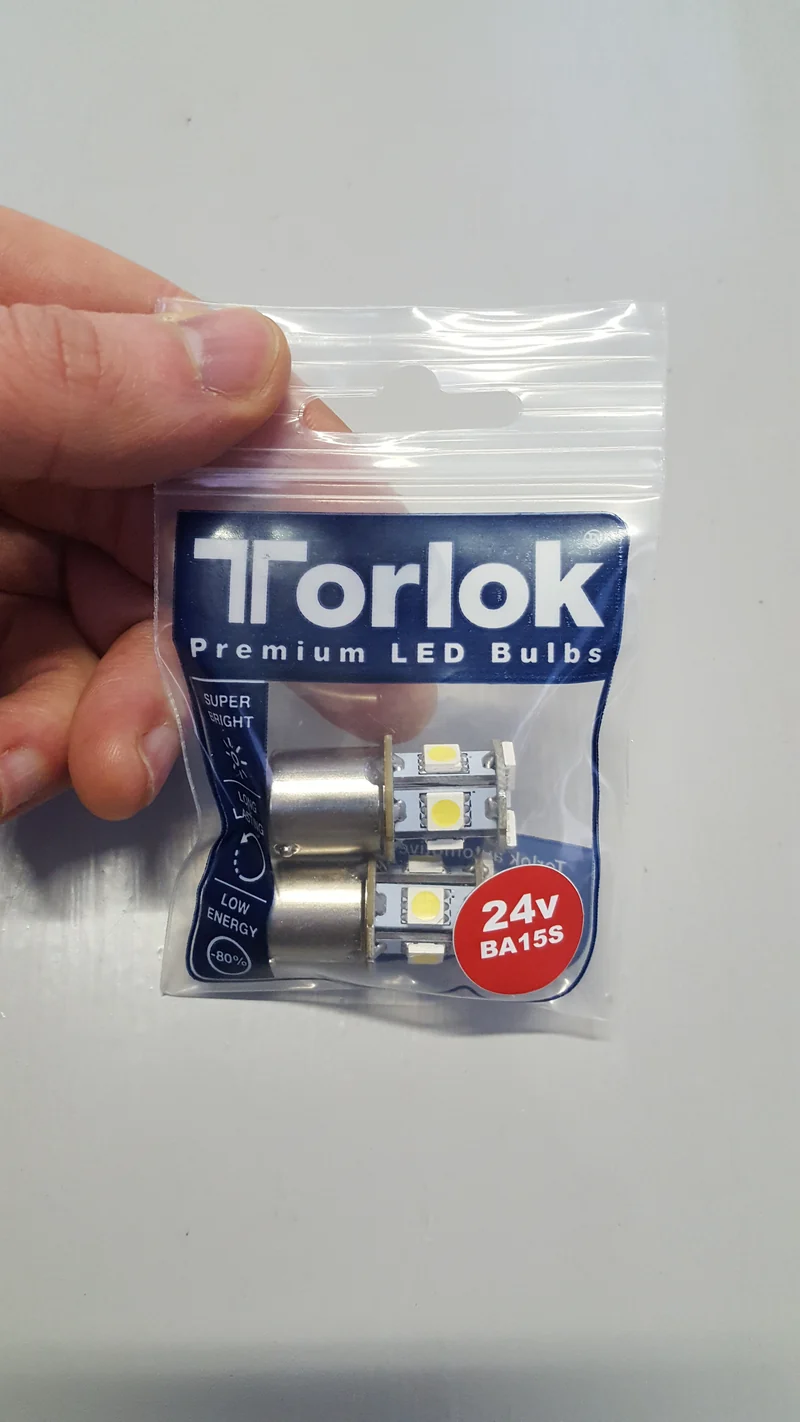 Torlok 24 V Premium-LED-Rücklichtbirnen mit Einzelkontakt, ersetzt 149/248, Blinker/Blinker