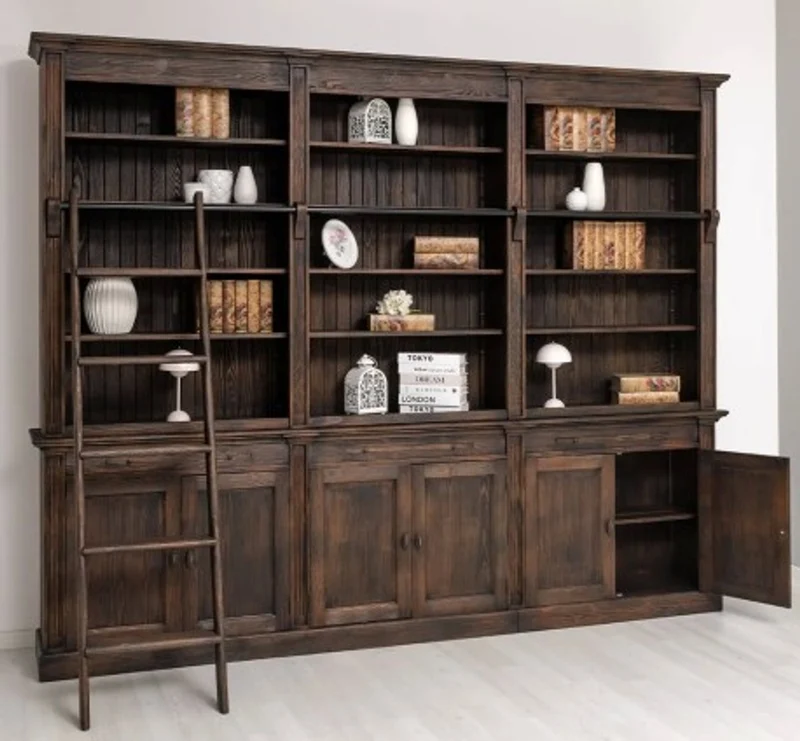 Casa Padrino Bücherregal im Landhausstil, 300 x 42 x 240 cm