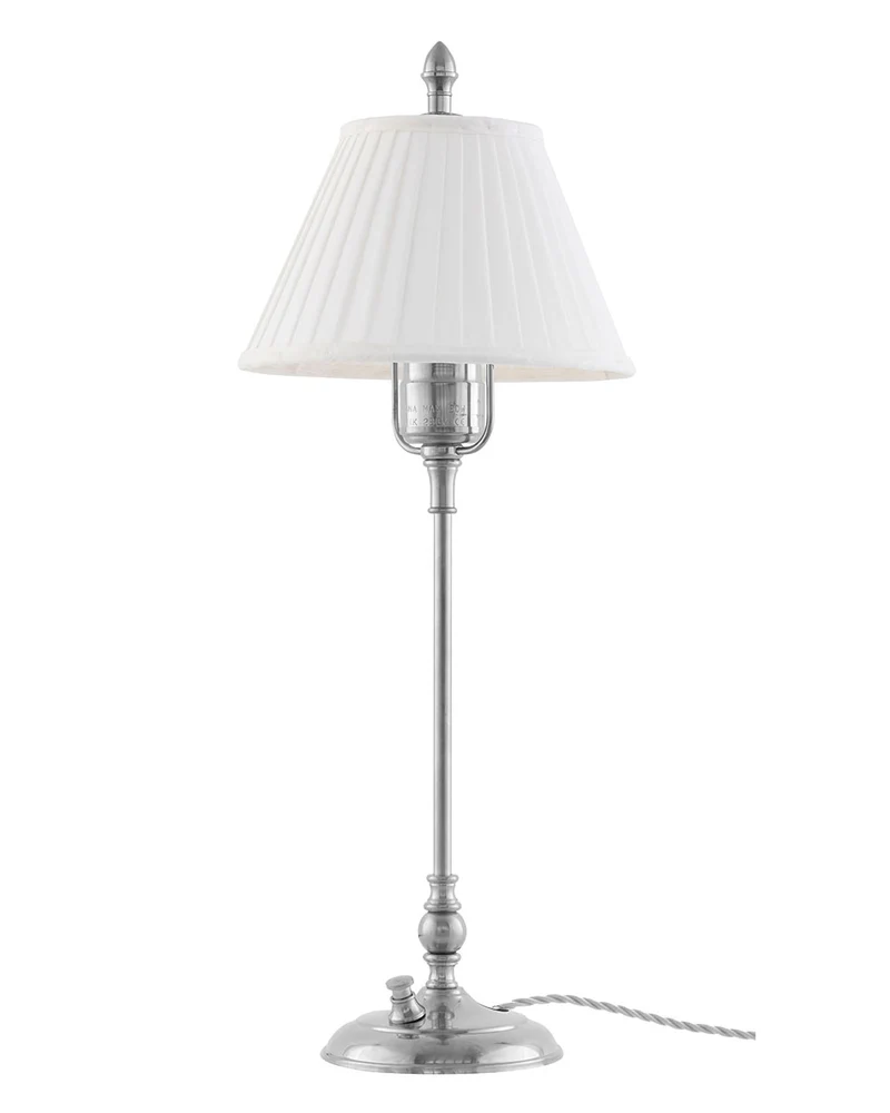 Bordslampa - Ankarcrona 50 cm nickel, vit skärm