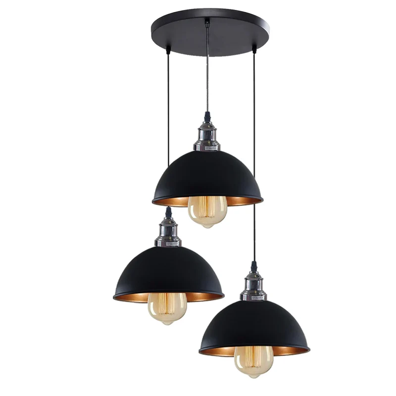Schwarz Pendelleuchte 3-Flammig Innen Fur Wohnzimmer~2169