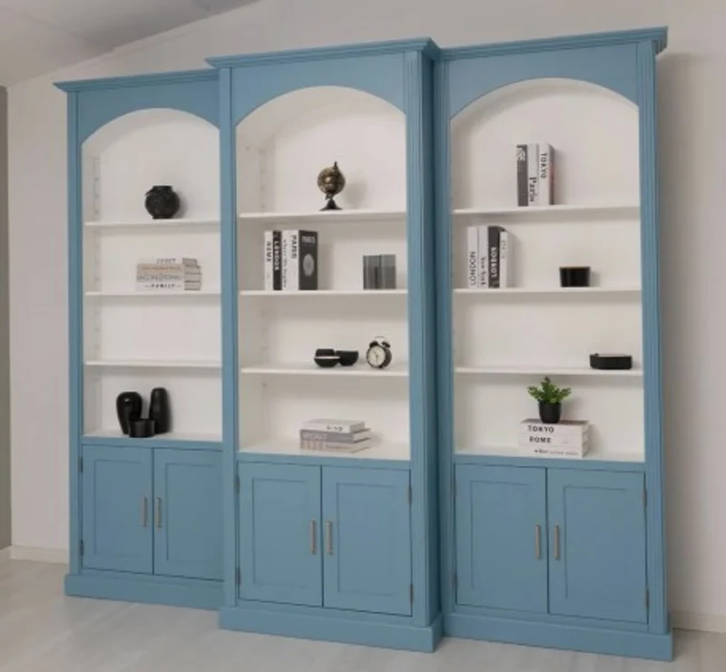 Casa Padrino Bücherregal im Landhausstil, 296 x 30 x 250 cm