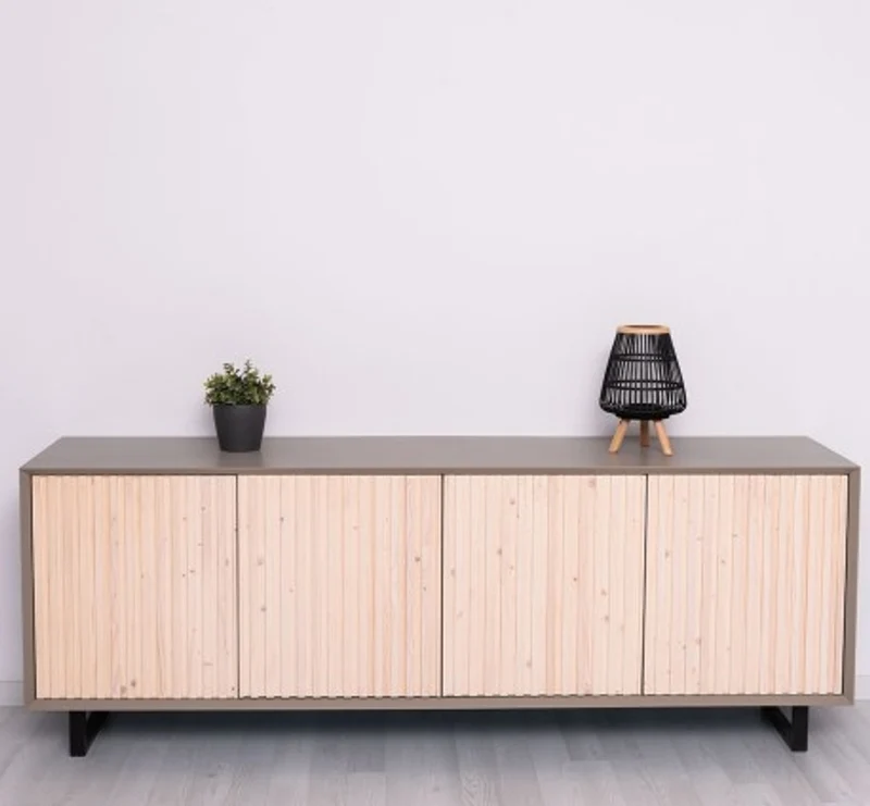 Casa Padrino Kommode im Landhausstil mit 4 Türen, 214 x 50 x 78 cm